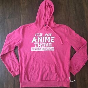 Anime Graphic Pink Hoodie